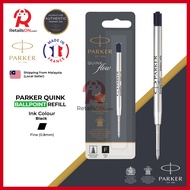 Parker Refill Ballpoint Black - Fine (F) (Quinkflow) / Ball Point Pen Refill 1pc Black (ORIGINAL)
