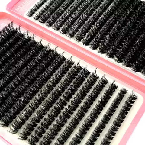 640pcs 60D/80D/100D 9-18mm Individual Lashes Eyelash Book Clusters Extensions False Eyelash DIY at H