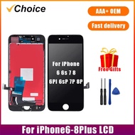 AAA+ OEM LCD Untuk 6Plus 6sPlus 7Plus 8Plus LCD Touch Screen Digiziter Assembly Untuk Paparan 6 6s 7