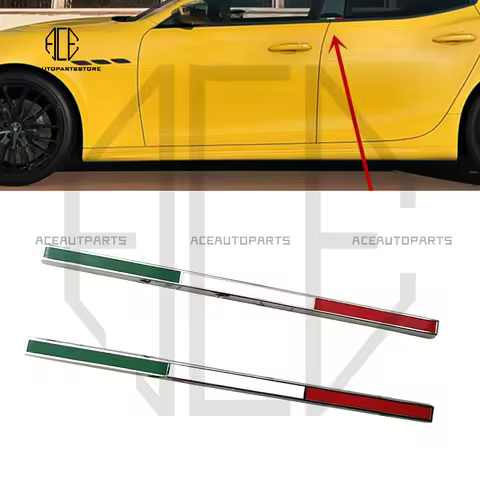 Car Window Decoration B Pillar Badge Upgrade MC Special style Italian Flag Logo Sticker For Maserati