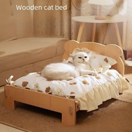huh  Wood Cat New Solid huh Small Dog Warm Four Seasons Universal Removable and Washable Pet Bed Spo