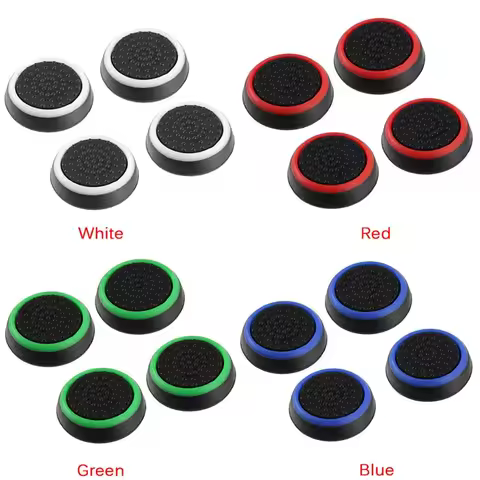 4PCS Silicone Joystick Cap Button Covers Compatible With PlayStation4 PS4/PS3/PS2 Controller Xbox On