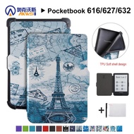 Cswmjb เคสหนัง PU สำหรับ Pocketbook 616/627/632 Ereader เคสสำหรับ Pocketbook Lux Basic 2 Touch HD 3