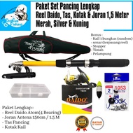 Paket Set Lengkap Pancing Reel Daido Joran 15m & Tas (Banyak Bonus)