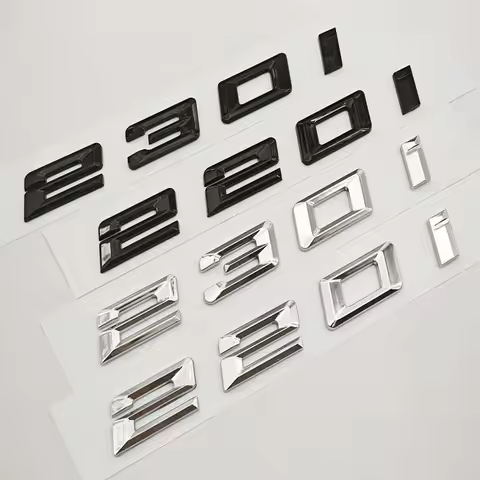 NEW 3D ABS Car Letters Logo 220i 230i Badge Rear Trunk Sticker Decals For BMW 2 Series 220i 230i Aut
