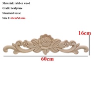 VZLX Floral Wood Carved Corner Applique Vintage Wooden Carving Decal For Furniture Cabinet Door Fram