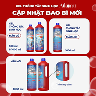 Gel thông tắc sinh học AIKOMI vệ sinh cống làm sạch đường ống chậu rửa bát nhà vệ sinh