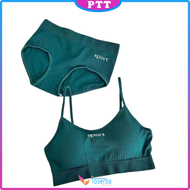 Bra Sport Set Celana Wanita BR6982 One Set Tanktop BH Celana Dalam Push Up Wanita Tanpa Kawat Elasti
