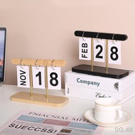 ℡Modern minimalist wooden calendar flip listing perpetual calendar bedroom desk decoration holiday gift decoration desk