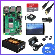 TA Raspberry Pi 4 Model B 2GB/4GB Kit Board + Power Adapter + Case Box + 32/64GB SD Card + Heatsink 