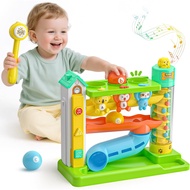 Musical Toys for 1 Year Old Boy Girl, Bilingual Learning Educational Toys with Music Light, Toddlers