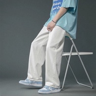 Korean style men's jeans, white jeans, men's trousers, culottes, jeans, baggy pants Baggy Jeans Men 