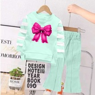 HIJAU GIRLS' CUBRAI STELAN RIBBON MOTIF SAGE GREEN AGE 2 YEARS - 10 YEARS