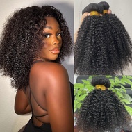 Afro Kinky Curly Bundles Brazilian 1/3 Afro Kinky Human Hair Bundles Deal 8-24" Hair Extensions Curl