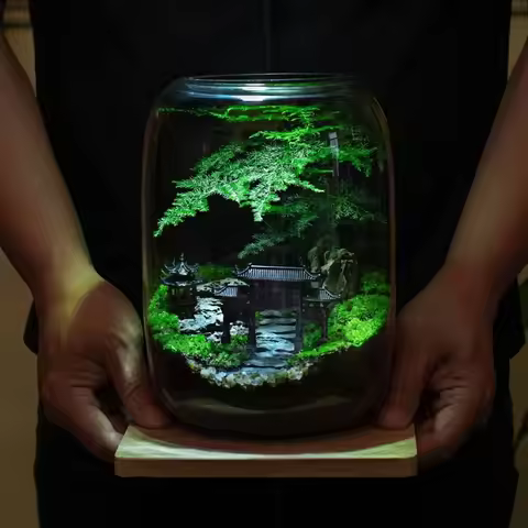 Premium Plant Fiber Terrarium Kit With Country Style Floor Design For Home Or Garden Farmhouse Style