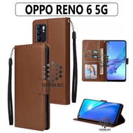 Case HP OPPO RENO 6 5G FLIP WALLET LEATHER WALLET LEATHER SOFTCASE PREMIUM FLIP COVER COVER Open Close FLIP CASE OPPO RENO 6 5G
