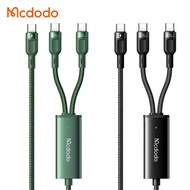 【1Yr Warranty】 MCDODO 2 in 1 100W PD Type C to Dual Type C Cable CA-747 878 Fast Charging Cable for Laptop Mobile Phone