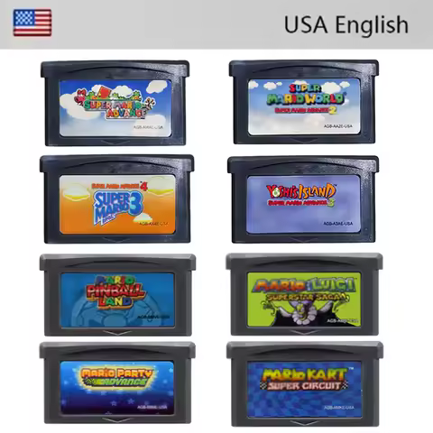 GBA Game Cartridge 32 Bit Video Game Console Card Mario Series Super Mario Advance Super Mario Bros 