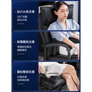 Yisong Genuine Leather Boss Chair Sedentary Comfortable Office Chair Household Reclining Swivel Chai