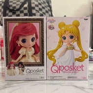 【全新未開封】Disney 美人魚 珍珠色婚紗造型 / 美少女戰士 月野兔 / 倩妮迪公主 Q Posket QP