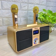 SDRD SD-309 Wireless Bluetooth Dual Microphone Karaoke Portable Speaker