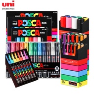 Japan Uni 7/8/15 Color Posca Paint Marker Pens Set Multi-Surface Rock Painting Permanent Markers Fo 