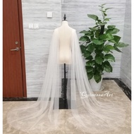 Detachable Wedding Tulle Wings, Simple Wedding Cape Veil