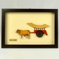 Bullock Cart / Frame Kraftangan / 2D Art Design / Handmade Kraftangan / Traditional Custom / Sijil Engrave Custom