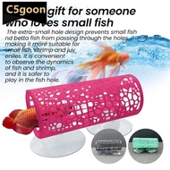 C5GOON 1Pc Suction Cup Hollow Fish Tunnel Hideout Rest Tube Aquarium Play Cave Decor For Betta Guppi