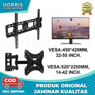 Bracket TV Telescopic Metal Taffware Pitch Dudukan Tv Led Di Tembok 14 15 16 18 19 20 21 22 24 25 26