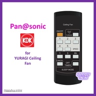 Compatible for P@nasonic KDK YURAGI Ceiling Fan Remote Control 5 Speed KDK Kipas Siling Remote F-M14E2VBHH K14Y2