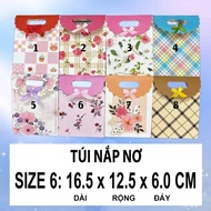 TT242024 - Wholesale of 10 beautiful gift bags for gifts and cosmetics (Size 6: 16.5x12.5x6 cm)