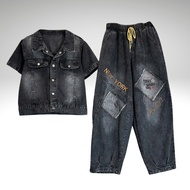 Jean Set B21 Bomber Embroidered Shorts, Soft Jeans, Fashionable for Women, Available in 3 Sizes, 2 C