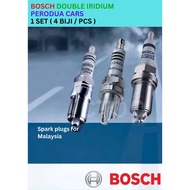 DDIV [ DOUBLE IRIDIUM ] BOSCH Spark Plug Perodua Bezza 1.3 / Myvi 2018 / Aruz / Ativa / Alza New 202