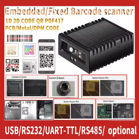 Embedded Barcode Scanner Module BarCode Reader code fixed Mounted QR Code Engine Module 1D/2D/DPM CO
