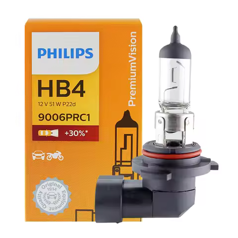 Philips Vision 9006 HB4 12V 55W P22d 9006PRC1 +30% Brighter Original Light OEM Car Halogen Headlight