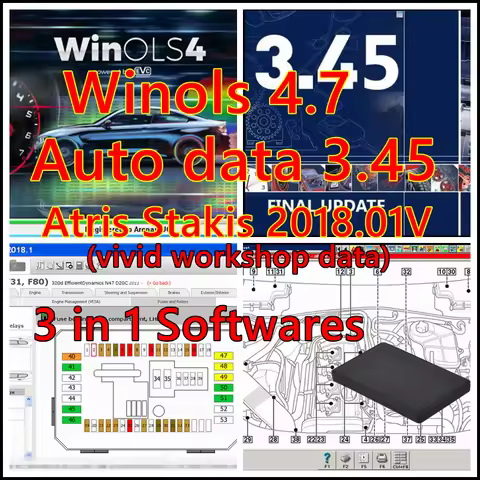 Winols 4.7 Full Activated + Damos 2021 Auto Data 3.45+Vivid Workshop Data Multi-languages Atris-2018