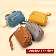 leather wallet for women mini cowhide zipper coin purse birthday for women