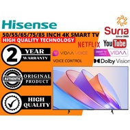 (Free Delivery Kedah,Penang & Perlis) Hisense 50/55/58/65 Inch 4K UHD SMART TV 50A7Q 55A7Q 65A7Q 75A