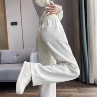 Aiyiyi Long Pants Wide Casual Medium Large Size S-2XL Loose Straight Sweatpants Small High Waist Sli