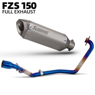 Akrapovic racing Motorcycle Exhaust pipe Steel kit full exhaust system For Yamaha FZ15 FZ150 FZS15 F