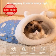 Cat Sleeping Bag, Winter Soft Plush Sleep Zone Cuddle Cave Sleeping Bag Nest For Indoor Cat E8f7