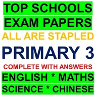 2024/2023/2022/2021/2020 (HARD COPY) Primary 3 Past Year School Exam Paper with Answers