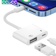 Lightning to USB OTG Adapter, USB 3 Camera Adapter, Compatible with iPhone iPad OTG USB Adapter, Sup