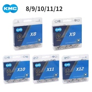 Genuine KMC Bicycle Chain 8/9/10/11/12 Speed 116 Links For Mountain Bikes And Road Bikes. Silver/Gol