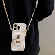 TDH82 EQ23 Bear Wallet Case for Xiaomi Redmi A1 A1+ A2 A3 4A 4 4X 5 5A 5+ 6 6A 7 7A 8 9 Prime 9A 9i 