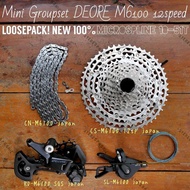 Loosepack NEW 100% mini Groupset DEORE M6100 12speed mini Groupset DEORE 12sp Groupset M6100 mini 12