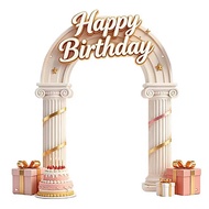 Irregular Birthday Arch Backdrop, Kids Boys Birthday Party Decorative Arch Party Decorations