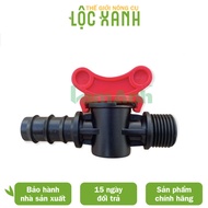 Starter valve with external thread 21mm to 20mm specialized for locking LDPE pipes in irrigation sys