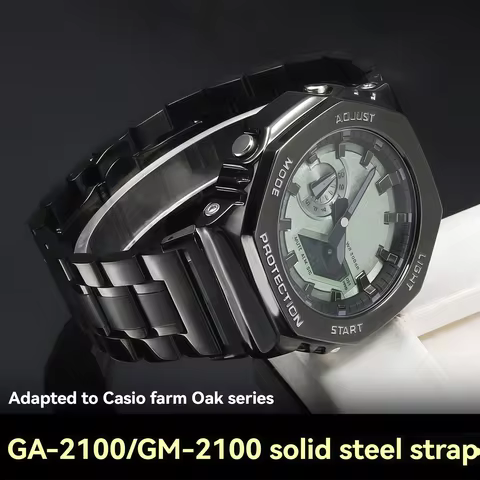 GA2100 Modified strap For Casio G-shock Ga-2100 Ga2110 Ga-b2100 Metal solid stainless steel watchban
